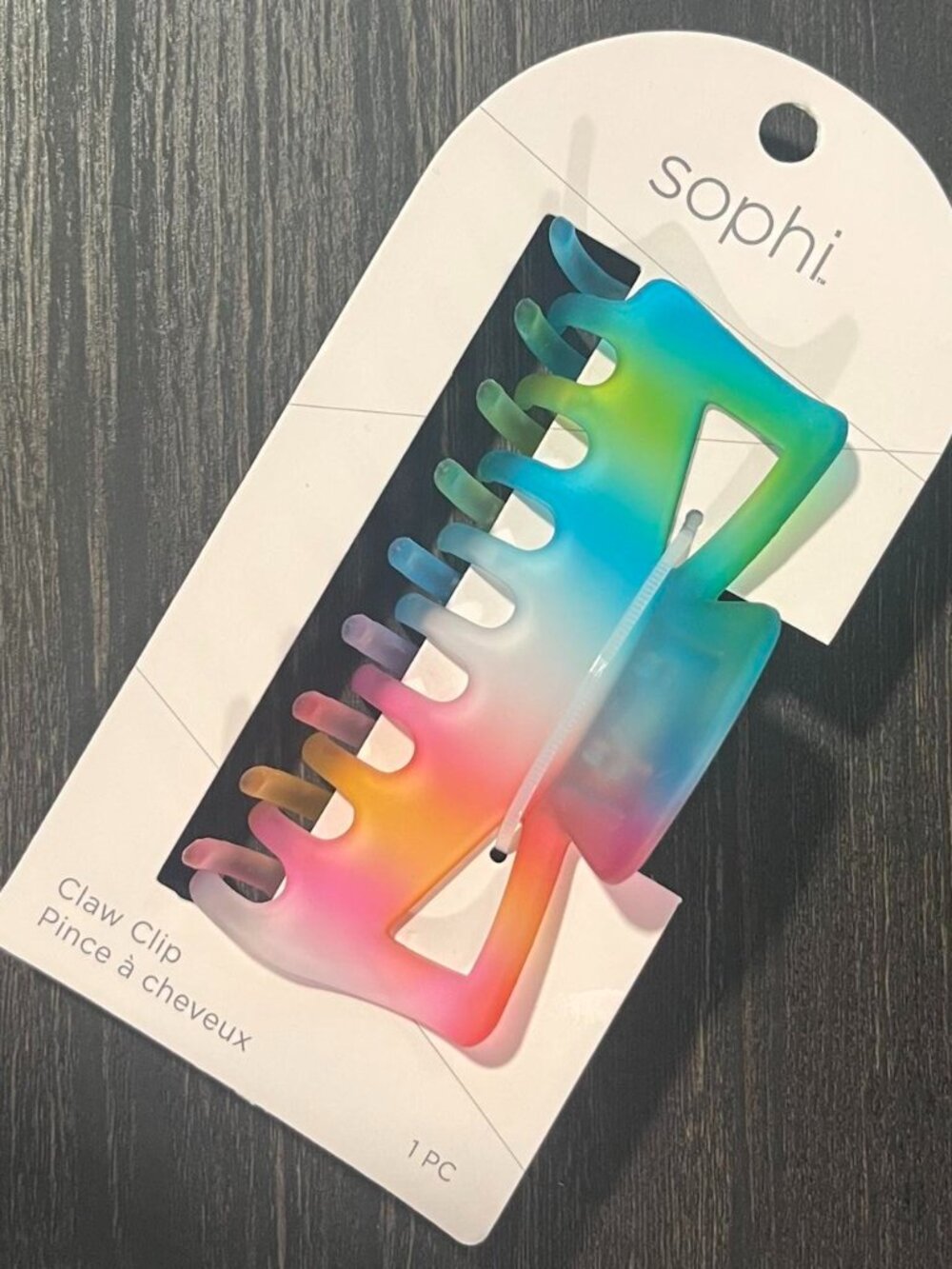 sophi rainbow claw clip